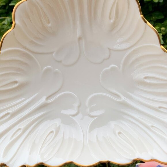 Vtg LENOX Triad Collectible Triangular Dish Trinket - Picture 5 of 11